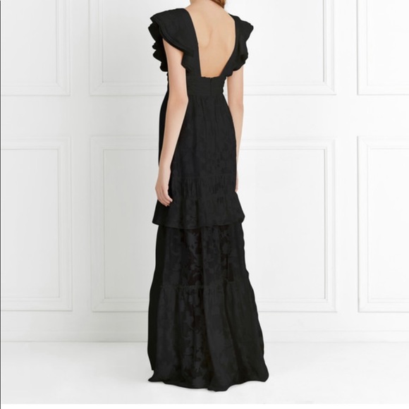 Rachel Zoe Violet Fil coupe dress in black. - Picture 2 of 5